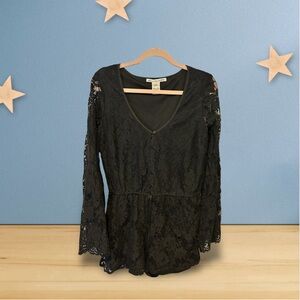 American Rag Black Lace Romper